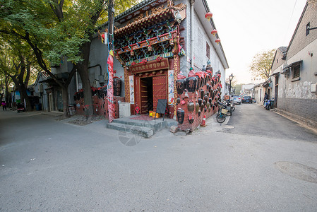 亚洲建筑外部古典风格北京胡同图片