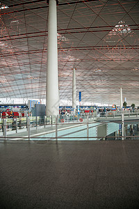 公共设施通道建筑结构北京首都机场图片