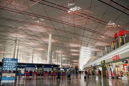 北京飞机场通道飞机场交通北京首都机场背景