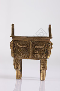 金属艺术椅子香炉纪念古典式铜鼎背景