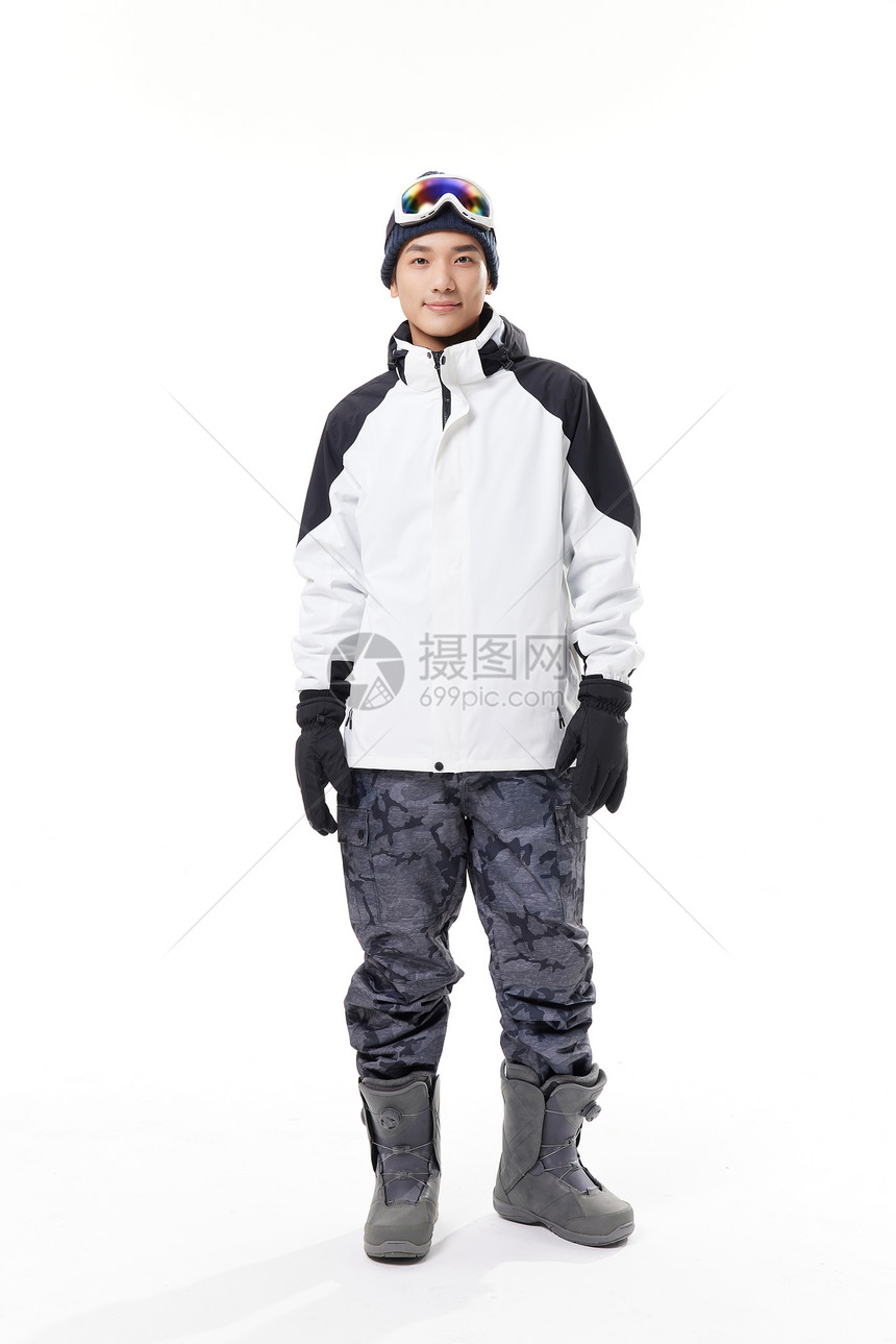 穿滑雪服的男青年图片