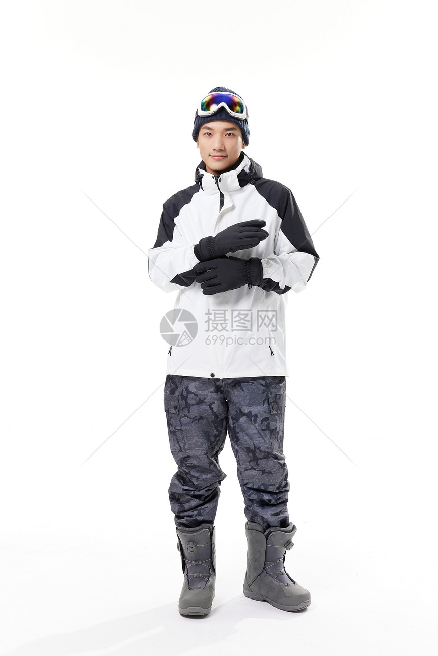 穿滑雪服的男青年图片