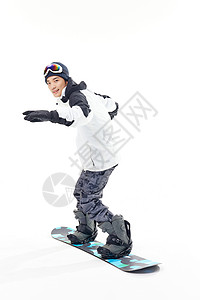 男青年单板滑雪图片