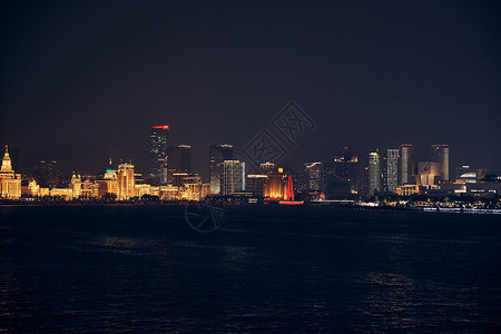 上海浦江夜景背景图片