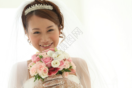 粉色皇冠新娘婚纱形象背景