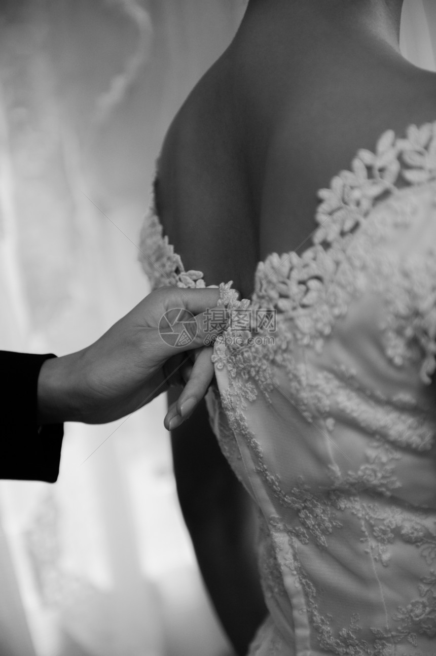 黑白结婚礼服图像图片