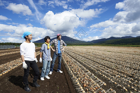 伙伴农事亚洲人体验农业肖像的年轻人图片