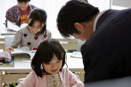 少数人孩子指导员学习补习班图片