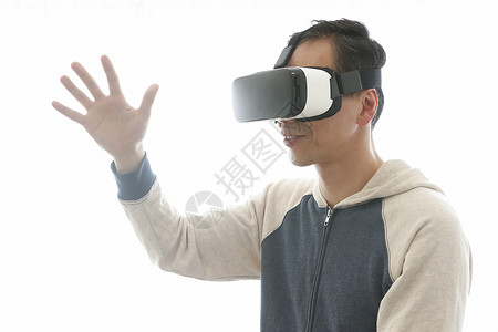 乐趣男人们亚洲人vr体验背景图片