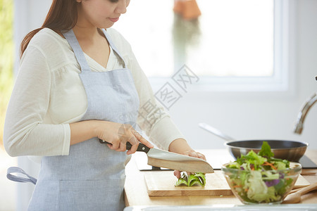 做饭的家庭主妇背景图片