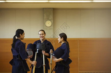 剑道女孩学习剑道的女孩背景