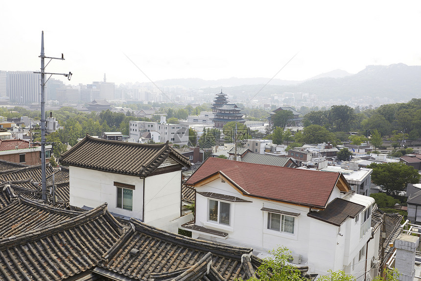 传统村落的屋顶图片