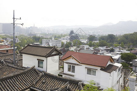 传统村落的屋顶图片