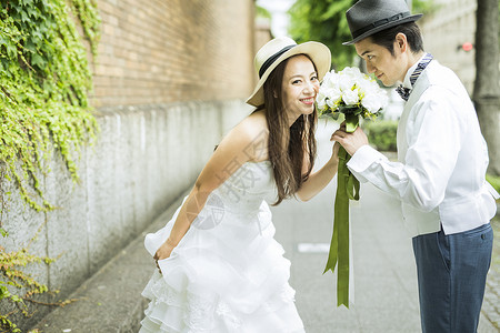 情侣婚纱写真背景图片