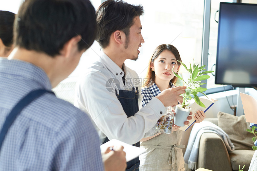 女士指导员轻松文化学校共同种植讲师学生图片