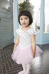 韩国人亚洲人纯净的儿童芭蕾舞图片
