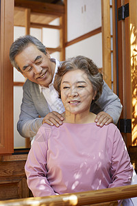 汉诺克韩国韩国人祖父祖母老夫妇图片