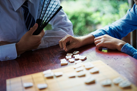 清澈职业一份将棋学习手背景图片