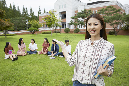 杜洛格新生代年轻女子大学生背景图片