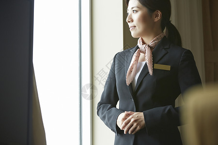 服务女强人日本人在酒店工作的女图片