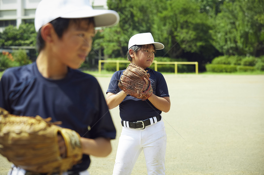 文稿空间学龄儿童男练习少年棒球投球的孩子们图片