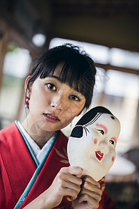 日式和服少女写真高清图片