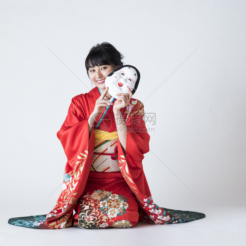 日式和服少女形象图片