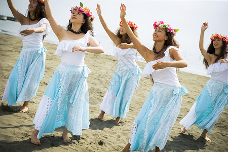 夏威夷风情舞蹈背景图片