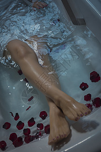 洗澡留白气味浴室玫瑰浴缸脚图片