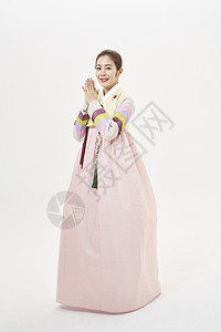 传统韩服的女人图片