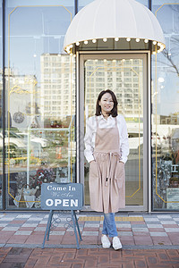 秘书亚洲人身前花店年轻女子韩国人图片