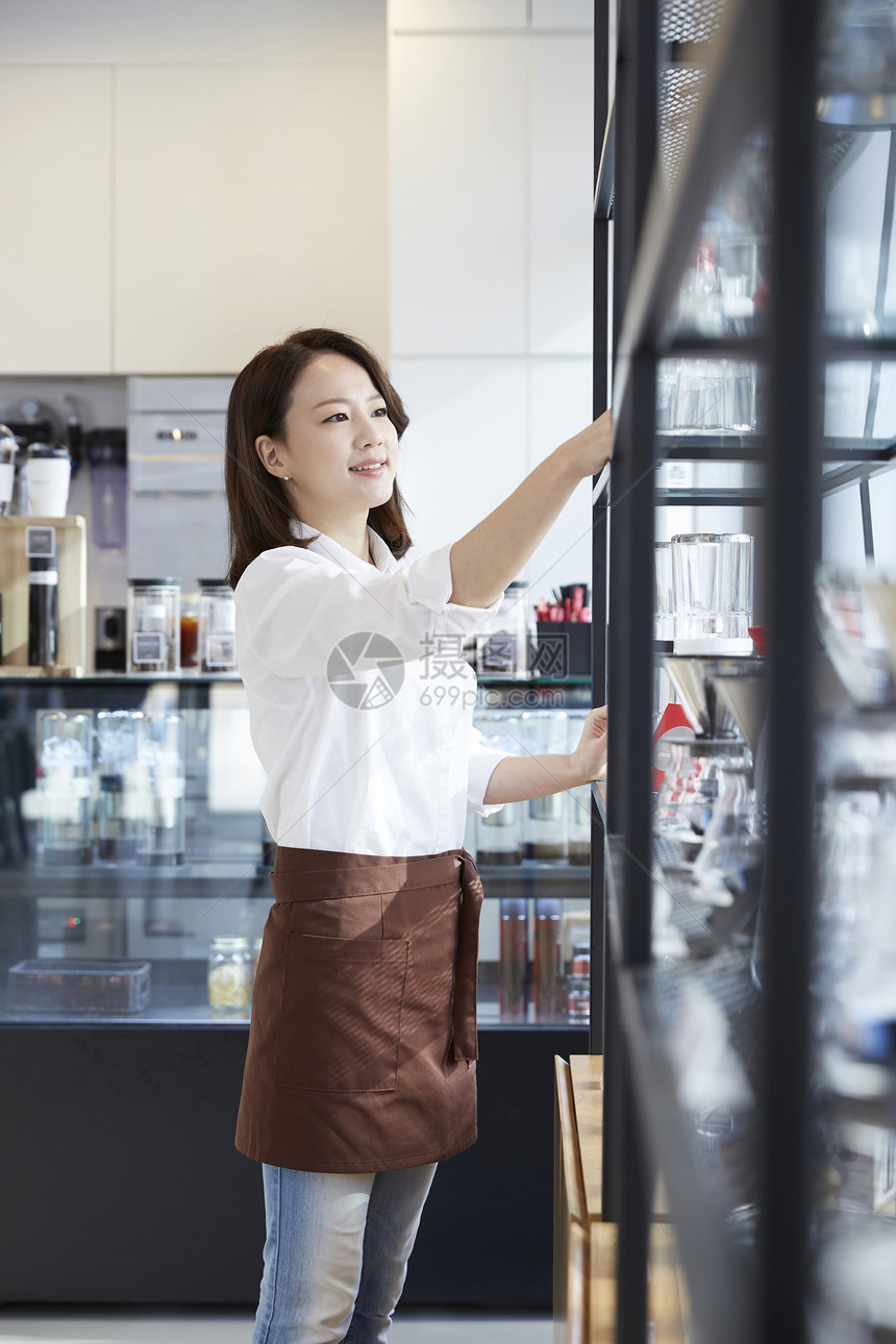 新生代分钟微笑咖啡馆咖啡师韩语图片