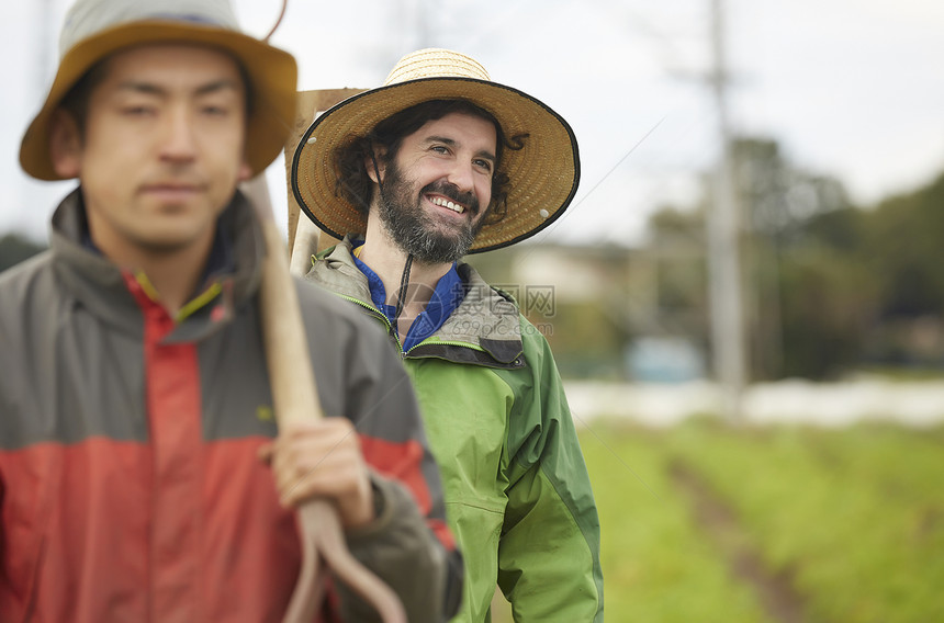 外国人体验农业种植图片