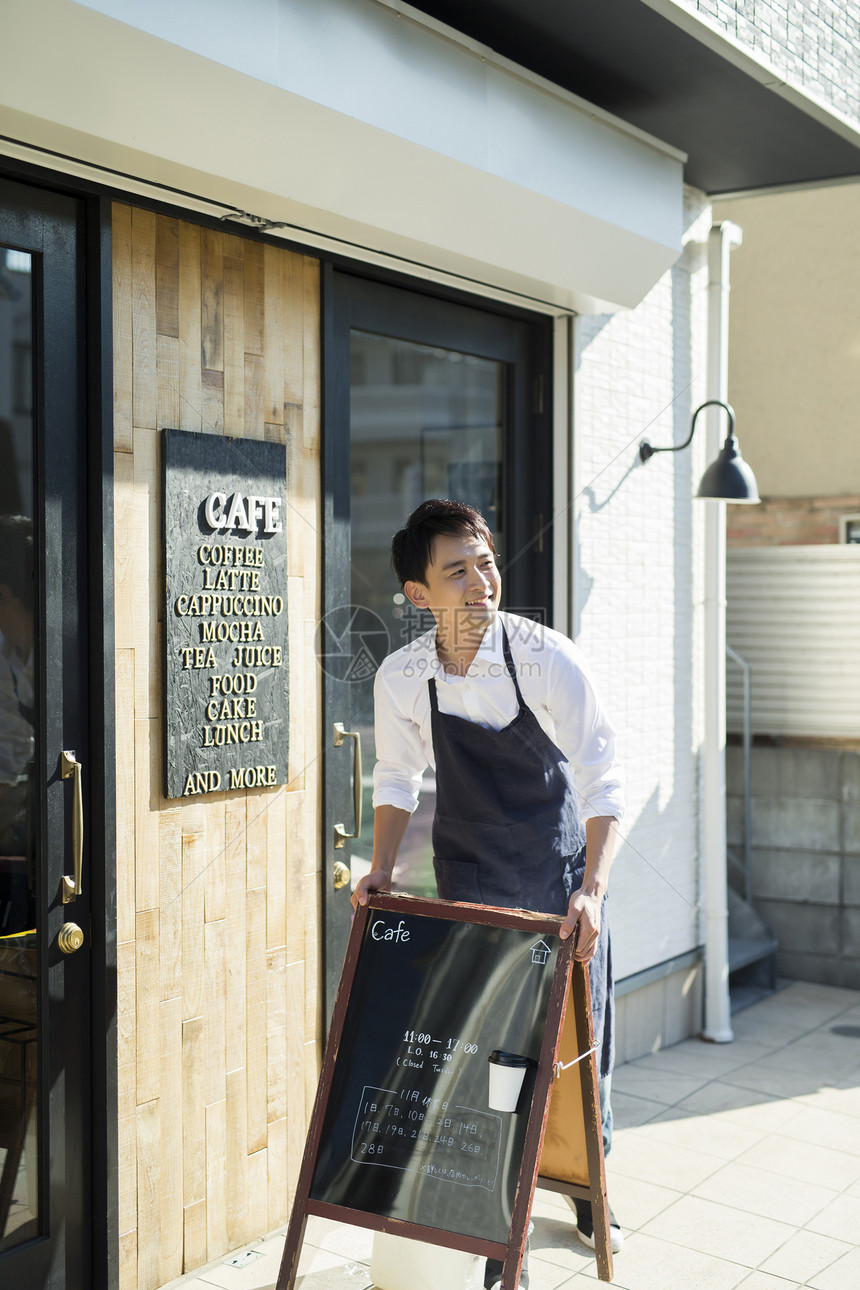 店员单人生活资料在咖啡馆工作的人食品业务图片