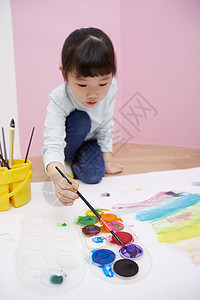 创意绘画的小女孩图片