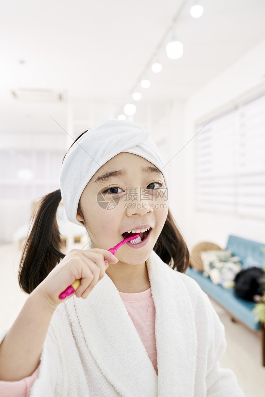 瓦因生活小孩刷牙儿童韩语图片