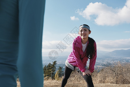 女复制空间愉快富士外国人女子健身图片