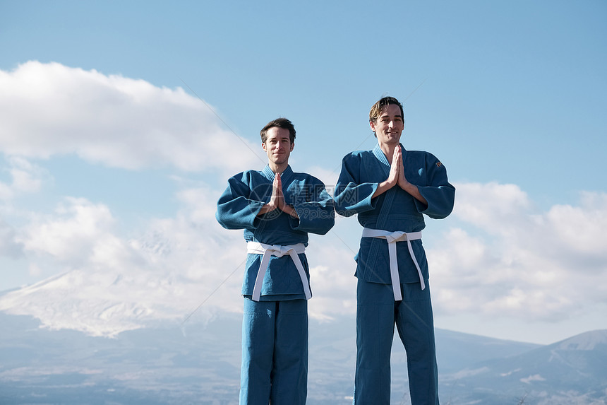 日本文化旅游业入境武术形象富士山柔道外国人图片