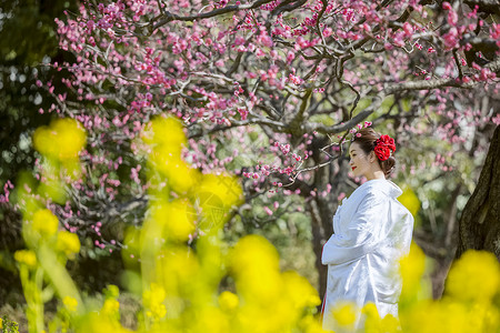 春和日丽的日本服饰婚礼新娘图片