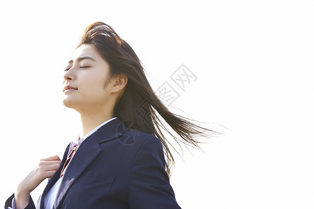 学校四风素材高中制服女学生背景