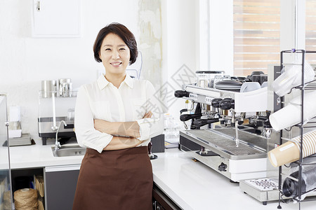 神谕陈列中年咖啡馆咖啡师韩语图片
