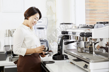 咖啡厅轮廓磨石咖啡馆咖啡师韩语图片