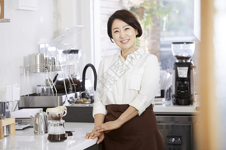 秘书职业的机器咖啡馆咖啡师韩语图片