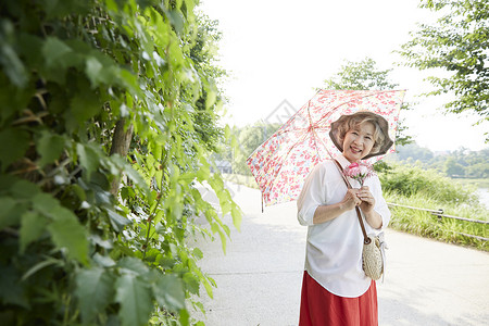 快乐帽子表示生活女人老人韩国人图片