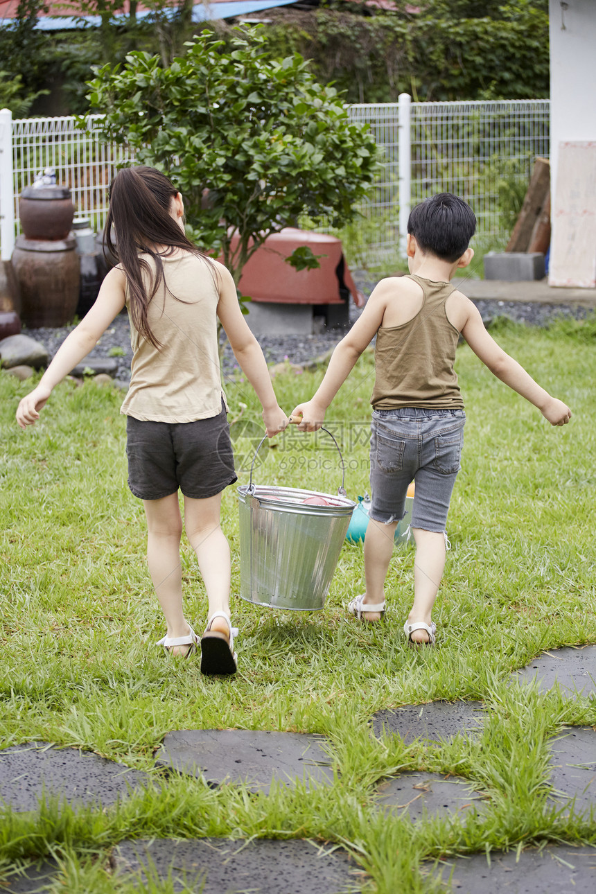 快乐幸福瓦因生活房子花园家庭韩语图片