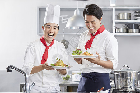 提高常识在一起厨师伙计韩国人背景图片