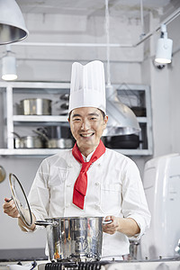 40多岁中年幸福厨师伙计韩国人图片