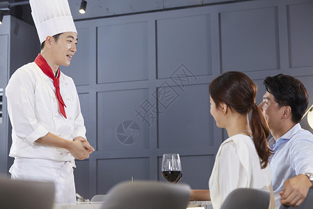 店员强烈的感情烹调餐厅夫妇厨师韩国人图片