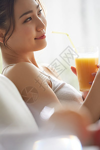 橙子清新20多岁女生活方式健康图片
