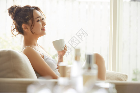 咖啡肖像饮料女生活方式放松图片